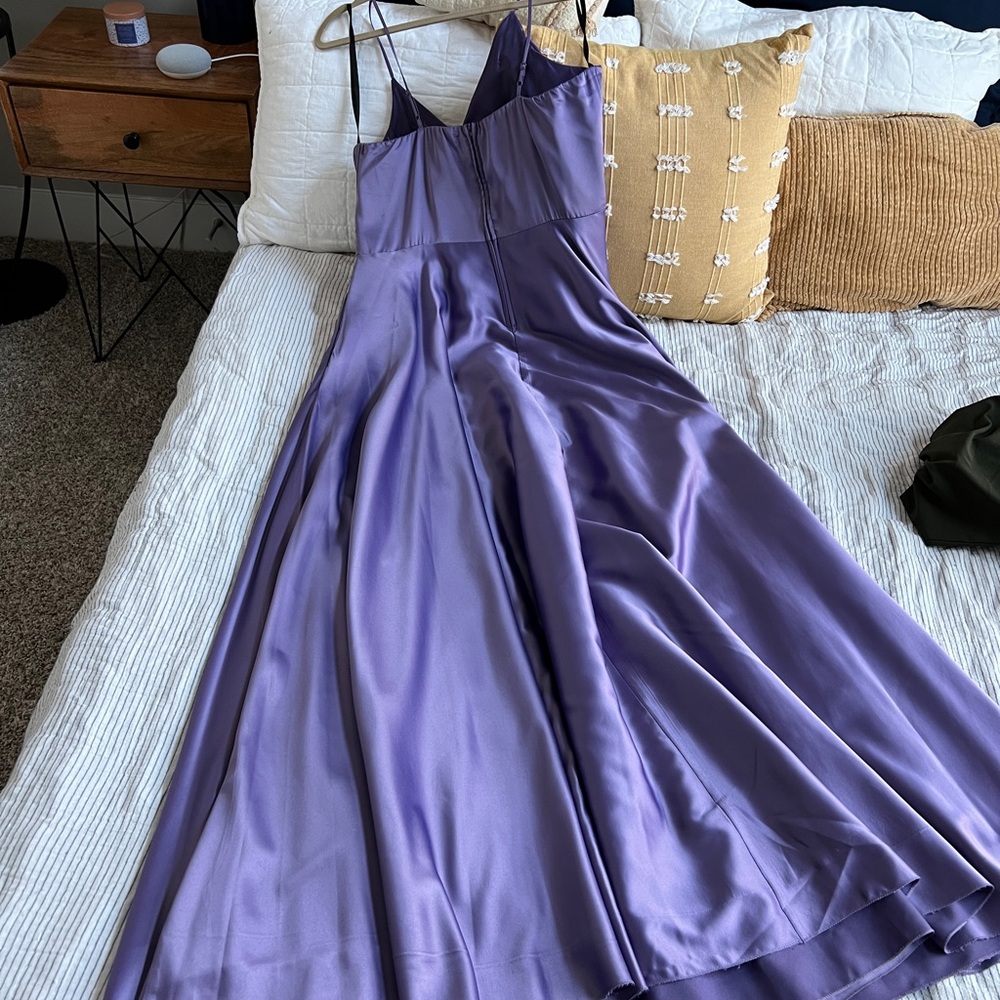 B Darlin Lavender Purple Satin Prom Dress